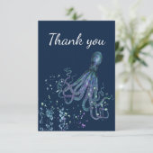 Hartelijk dank voor het Zee van de Octopus Ocean i Bedankkaart (Staand voorkant)