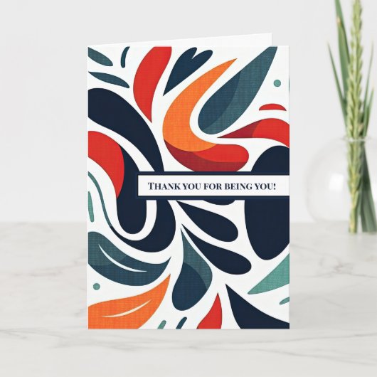 Hartelijk dank voor het zijn van jou Kaart Optie 1 (Voorkant)