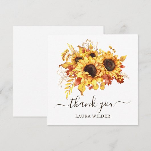 Hartelijk dank voor het zonnebloempje (Voorkant / Achterkant)