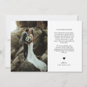 Hartelijk dank voor het Zwirly Font Horizontal Pho Bedankkaart (Achterkant)