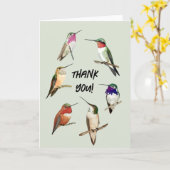 Hartelijk dank voor Hummingvogels Kaart (Gele Bloem)
