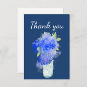 Hartelijk dank voor Hydrangea Garden Flower Art Bedankkaart (Voorkant / Achterkant)