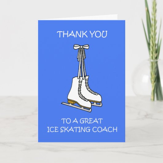 Hartelijk dank voor Ice Skating Coach Bedankkaart (Voorkant)