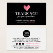 Hartelijk dank voor Invoegen korting klant Visitekaartje (Voorkant /achterkant)