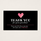 Hartelijk dank voor Invoegen korting klant Visitekaartje (Voorkant)