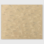 Hartelijk dank voor Ivory Kraft Gold Weddendag Cadeaupapier (Vlak)