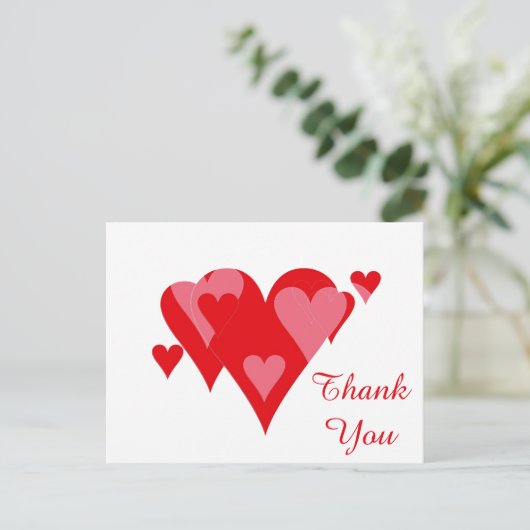 Hartelijk dank voor Janz White Briefkaart (Staand voorkant)