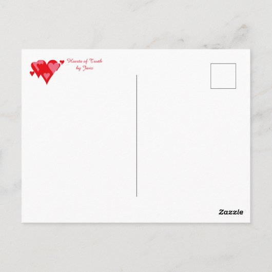 Hartelijk dank voor Janz White Briefkaart (Achterkant)