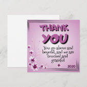 Hartelijk dank voor je creditcard boven en boven bedankkaart (Voorkant / Achterkant)