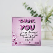 Hartelijk dank voor je creditcard boven en boven bedankkaart (Staand voorkant)