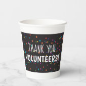 Hartelijk dank voor jullie vrijwilligers met kleur papieren bekers (Voorkant)