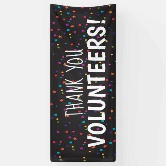 Hartelijk dank voor jullie vrijwilligers met kleur spandoek (Verticaal)