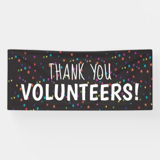 Hartelijk dank voor jullie vrijwilligers met kleur spandoek (Horizontaal)