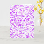 Hartelijk dank voor Kaart in meerdere talen (Gele Bloem)