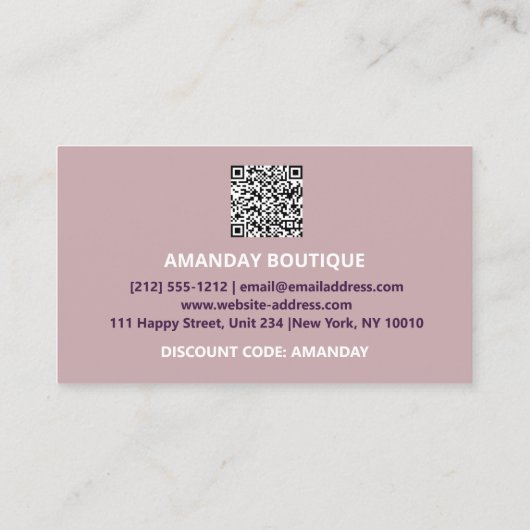 Hartelijk dank voor Logo QRCODE 10%OFF Korting Cod Visitekaartje (Achterkant)