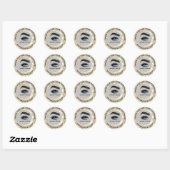 Hartelijk dank voor Makeup Artist Lash Cleaner Log Ronde Sticker (Vel)