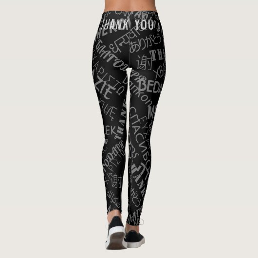 Hartelijk dank voor meertalige Leggings voor uw kl (Achterkant)