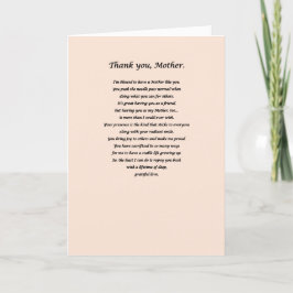 Hartelijk dank (voor moeders) bedankkaart