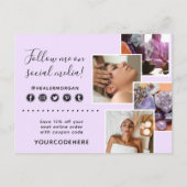 Hartelijk dank voor Moon Phase Logo 4-Foto klant Briefkaart (Achterkant)