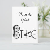 Hartelijk dank voor Motivatie fietswoorden Bedankkaart (Staand voorkant)