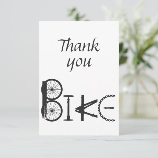 Hartelijk dank voor Motivatie fietswoorden Bedankkaart (Staand voorkant)