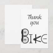 Hartelijk dank voor Motivatie fietswoorden Bedankkaart (Voorkant / Achterkant)