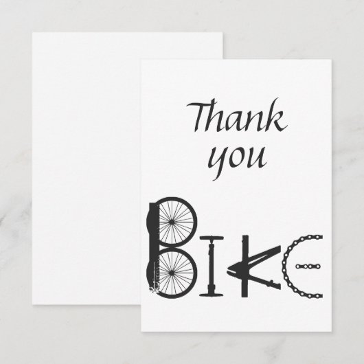Hartelijk dank voor Motivatie fietswoorden Bedankkaart (Voorkant / Achterkant)