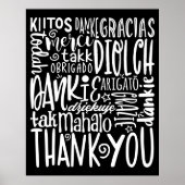 Hartelijk dank voor Multi Languages Company White  Poster (Voorkant)