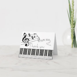 Hartelijk dank voor Music Note Care Bedankkaart