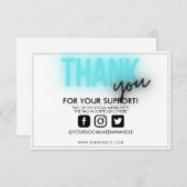 Hartelijk dank voor Neon Sign Trendy Custom Media (Voorkant / Achterkant)