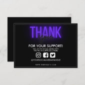 Hartelijk dank voor Neon Sign Trendy Custom Media  (Voorkant / Achterkant)