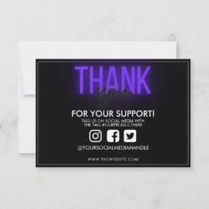Hartelijk dank voor Neon Sign Trendy Custom Media 