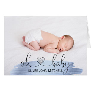 Hartelijk dank voor OH Baby shower Blue Gold FOT