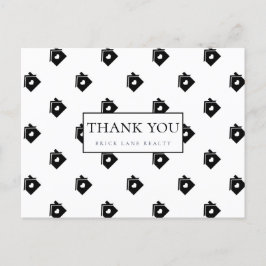 Hartelijk dank voor onroerend goed briefkaart