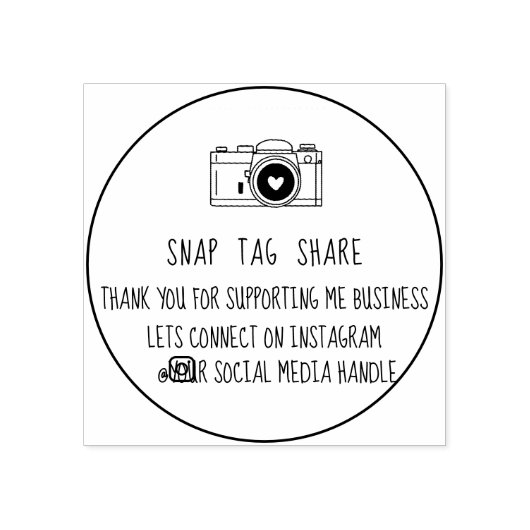 Hartelijk dank voor onverwacht Label Share Social  Rubberstempel (Afrduk)