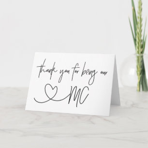 Hartelijk dank voor onze MC Wedding Card Bedankkaart