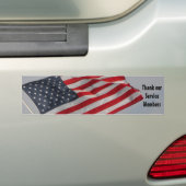 Hartelijk dank voor onze serviceleden bumpersticker (Op auto)