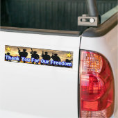 Hartelijk dank voor onze vrijheid bumpersticker (Op Truck)
