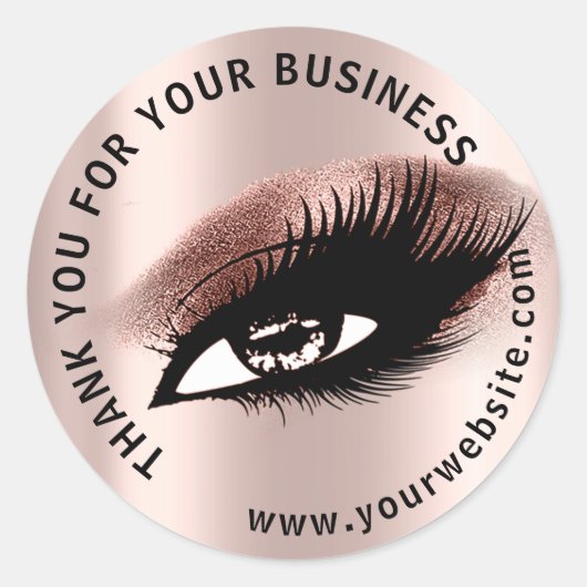 Hartelijk dank voor Professional Eyelas Promotion  Ronde Sticker (Voorkant)