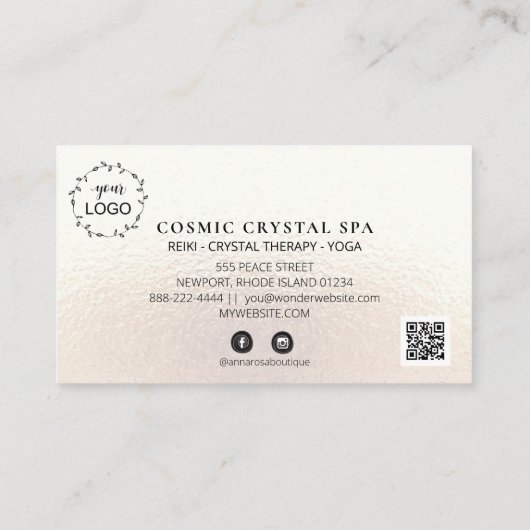 *~* Hartelijk dank voor QR LOGO beloningen Klantenkaartje (Achterkant)