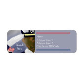 Hartelijk dank voor Red White Blue Striped Camo Ve Etiket (Voorkant)