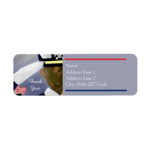 Hartelijk dank voor Red White Blue Striped Camo Ve Etiket