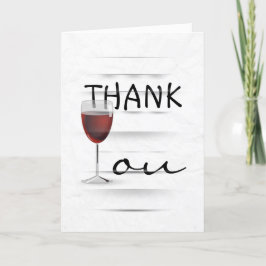 Hartelijk dank voor Red Wine Glass Bedankkaart