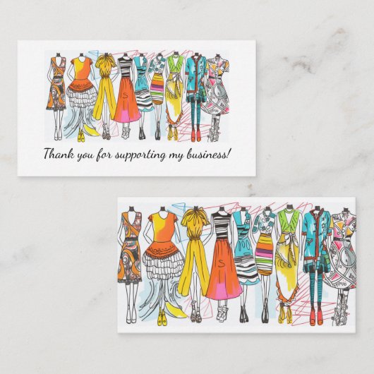 Hartelijk dank voor reseller Gratitude-Kaart invoe Informatiekaartje (Voorkant / Achterkant)