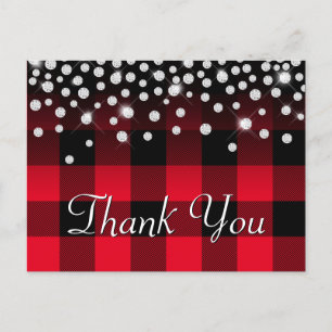 Hartelijk dank voor Rhinestone Red Buffalo Briefkaart