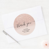 Hartelijk dank voor roos gold glitter ombre Sweet  Ronde Sticker (Envelop)