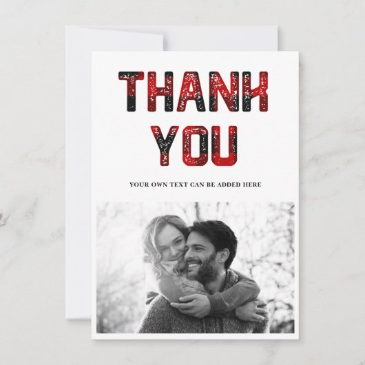 Hartelijk dank voor Rustic Red Pset-fotokaart Kaart (Voorkant)