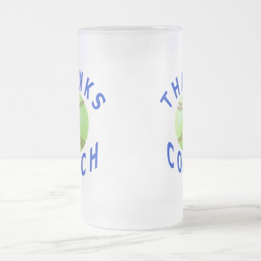 Hartelijk dank voor Softball Coach Gift Frosted Gl Matglas Bierpul (Center)