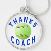 Hartelijk dank voor Softball Coach-Wenskaarten en  Sleutelhanger (Voorkant)