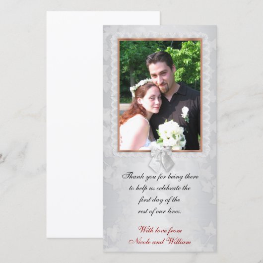 Hartelijk dank voor speciale foto-kaart bedankkaart (Voorkant / Achterkant)